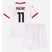 AC Milan Christian Pulisic #11 Udebanetrøje Børn 2024-25 Kort ærmer (+ bukser)