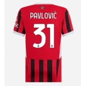 AC Milan Strahinja Pavlovic #31 Hjemmebanetrøje Dame 2024-25 Kort ærmer