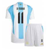 Argentina Angel Di Maria #11 Hjemmebanetrøje Børn Copa America 2024 Kort ærmer (+ bukser)