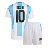 Argentina Lionel Messi #10 Hjemmebanetrøje Børn Copa America 2024 Kort ærmer (+ bukser)