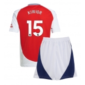 Arsenal Jakub Kiwior #15 Hjemmebanetrøje Børn 2024-25 Kort ærmer (+ bukser)