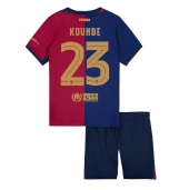 Barcelona Jules Kounde #23 Hjemmebanetrøje Børn 2024-25 Kort ærmer (+ bukser)