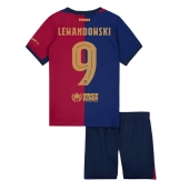 Barcelona Robert Lewandowski #9 Hjemmebanetrøje Børn 2024-25 Kort ærmer (+ bukser)