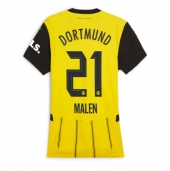 Borussia Dortmund Donyell Malen #21 Hjemmebanetrøje Dame 2024-25 Kort ærmer