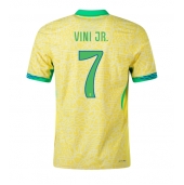 Brasilien Vinicius Junior #7 Hjemmebanetrøje Copa America 2024 Kort ærmer