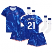 Chelsea Ben Chilwell #21 Hjemmebanetrøje Børn 2024-25 Kort ærmer (+ bukser)