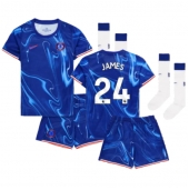 Chelsea Reece James #24 Hjemmebanetrøje Børn 2024-25 Kort ærmer (+ bukser)