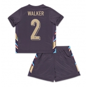 England Kyle Walker #2 Udebanetrøje Børn EM 2024 Kort ærmer (+ bukser)