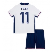 England Phil Foden #11 Hjemmebanetrøje Børn EM 2024 Kort ærmer (+ bukser)