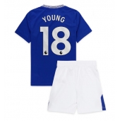 Everton Ashley Young #18 Hjemmebanetrøje Børn 2024-25 Kort ærmer (+ bukser)