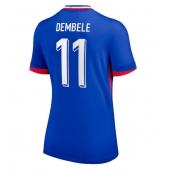 Frankrig Ousmane Dembele #11 Hjemmebanetrøje Dame EM 2024 Kort ærmer