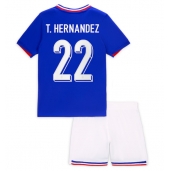 Frankrig Theo Hernandez #22 Hjemmebanetrøje Børn EM 2024 Kort ærmer (+ bukser)