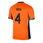 Holland Virgil van Dijk #4 Hjemmebanetrøje EM 2024 Kort ærmer