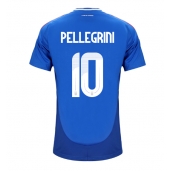 Italien Lorenzo Pellegrini #10 Hjemmebanetrøje EM 2024 Kort ærmer