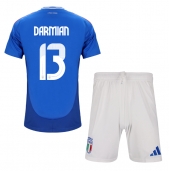 Italien Matteo Darmian #13 Hjemmebanetrøje Børn EM 2024 Kort ærmer (+ bukser)