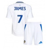 Leeds United Daniel James #7 Hjemmebanetrøje Børn 2024-25 Kort ærmer (+ bukser)