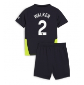 Manchester City Kyle Walker #2 Udebanetrøje Børn 2024-25 Kort ærmer (+ bukser)