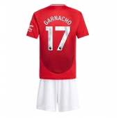 Manchester United Alejandro Garnacho #17 Hjemmebanetrøje Børn 2024-25 Kort ærmer (+ bukser)