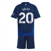 Manchester United Diogo Dalot #20 Udebanetrøje Børn 2024-25 Kort ærmer (+ bukser)