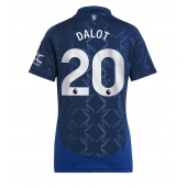 Manchester United Diogo Dalot #20 Udebanetrøje Dame 2024-25 Kort ærmer