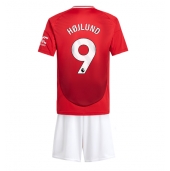 Manchester United Rasmus Hojlund #9 Hjemmebanetrøje Børn 2024-25 Kort ærmer (+ bukser)