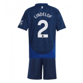 Manchester United Victor Lindelof #2 Udebanetrøje Børn 2024-25 Kort ærmer (+ bukser)