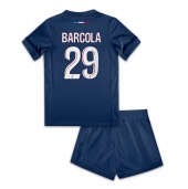 Paris Saint-Germain Bradley Barcola #29 Hjemmebanetrøje Børn 2024-25 Kort ærmer (+ bukser)