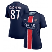 Paris Saint-Germain Joao Neves #87 Hjemmebanetrøje Dame 2024-25 Kort ærmer