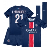 Paris Saint-Germain Lucas Hernandez #21 Hjemmebanetrøje Børn 2024-25 Kort ærmer (+ bukser)