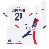 Paris Saint-Germain Lucas Hernandez #21 Udebanetrøje Børn 2024-25 Kort ærmer (+ bukser)