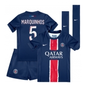 Paris Saint-Germain Marquinhos #5 Hjemmebanetrøje Børn 2024-25 Kort ærmer (+ bukser)