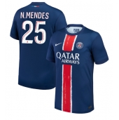 Paris Saint-Germain Nuno Mendes #25 Hjemmebanetrøje 2024-25 Kort ærmer