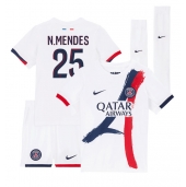 Paris Saint-Germain Nuno Mendes #25 Udebanetrøje Børn 2024-25 Kort ærmer (+ bukser)