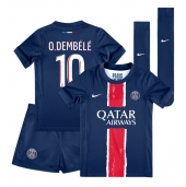 Paris Saint-Germain Ousmane Dembele #10 Hjemmebanetrøje Børn 2024-25 Kort ærmer (+ bukser)