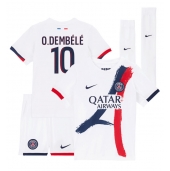 Paris Saint-Germain Ousmane Dembele #10 Udebanetrøje Børn 2024-25 Kort ærmer (+ bukser)