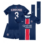 Paris Saint-Germain Presnel Kimpembe #3 Hjemmebanetrøje Børn 2024-25 Kort ærmer (+ bukser)