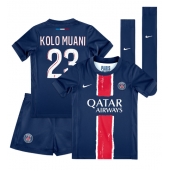 Paris Saint-Germain Randal Kolo Muani #23 Hjemmebanetrøje Børn 2024-25 Kort ærmer (+ bukser)