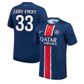 Paris Saint-Germain Warren Zaire-Emery #33 Hjemmebanetrøje 2024-25 Kort ærmer