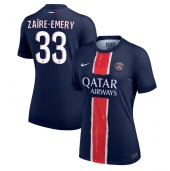 Paris Saint-Germain Warren Zaire-Emery #33 Hjemmebanetrøje Dame 2024-25 Kort ærmer