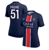 Paris Saint-Germain Willian Pacho #51 Hjemmebanetrøje Dame 2024-25 Kort ærmer