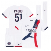 Paris Saint-Germain Willian Pacho #51 Udebanetrøje Børn 2024-25 Kort ærmer (+ bukser)