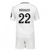 Real Madrid Antonio Rudiger #22 Hjemmebanetrøje Børn 2024-25 Kort ærmer (+ bukser)