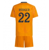 Real Madrid Antonio Rudiger #22 Udebanetrøje Børn 2024-25 Kort ærmer (+ bukser)