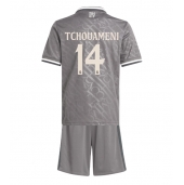 Real Madrid Aurelien Tchouameni #14 Tredje trøje Børn 2024-25 Kort ærmer (+ bukser)