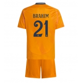 Real Madrid Brahim Diaz #21 Udebanetrøje Børn 2024-25 Kort ærmer (+ bukser)