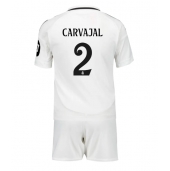 Real Madrid Daniel Carvajal #2 Hjemmebanetrøje Børn 2024-25 Kort ærmer (+ bukser)