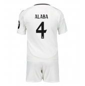 Real Madrid David Alaba #4 Hjemmebanetrøje Børn 2024-25 Kort ærmer (+ bukser)