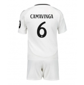 Real Madrid Eduardo Camavinga #6 Hjemmebanetrøje Børn 2024-25 Kort ærmer (+ bukser)