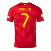 Spanien Alvaro Morata #7 Hjemmebanetrøje EM 2024 Kort ærmer