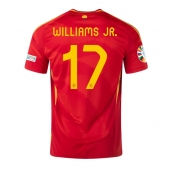 Spanien Nico Williams #17 Hjemmebanetrøje EM 2024 Kort ærmer